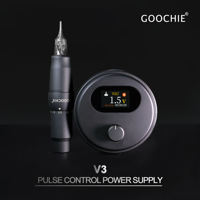 GOOCHIE Electric Permanent Makeup Machine Model V3-Lightweight 1.5V Low-Frequency Power Supply for Eyeliner Lip Eyebrow