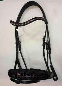 Brides de cheval élégantes et durables, magnifiquement fabriquées à la main, équipement d'équitation abordable en cuir de vache véritable - Product Image 2