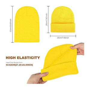 Bonnets vierges en acrylique Chapeaux en tricot d'hiver brodés personnalisés Bonnets en gros pour les marques et les entreprises - Product Image 3