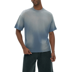 T-shirt en coton premium délavé à la main, 300 GSM, impression sérigraphique unie - Product Image 6