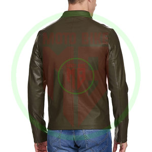 Chaquetas de Cuero Ajustadas de Moda para Hombre, Chaquetas de Cuero Genuino para Exteriores, Chaqueta de Cuero para Hombre con Logotipo Personalizado - Product Image 2