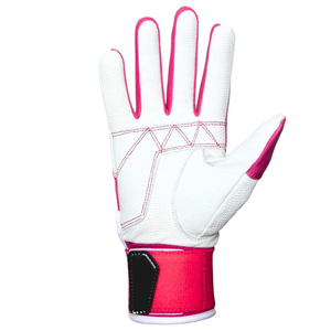 Guantes de bateo de béisbol de cuero de vaca genuino con puño largo profesional Guantes de bateo de precios razonables de la mejor calidad - Product Image 3