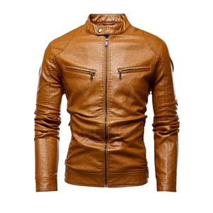 Chaqueta de Cuero al por Mayor para Hombre, Chaqueta de Cuero para Uso en Exteriores, Chaqueta de Cuero con Cuello Alto para Hombre 2026 - Product Image 2