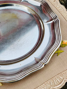 Eco-Friendly Stainless Steel Dinner Plates Dishes Shiny Finish Classic Design Shape for <b>Dining</b> <b>Table</b> Wedding Occasion Price - Product Image 2
