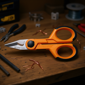 Pince à sertir micro-dentelée pour électricien, lames en acier inoxydable, ciseaux pour couper les câbles et sertir les bornes - Product Image 3