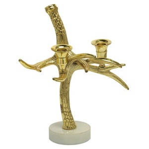 Bougeoir de style objectif pour la décoration de la maison et bougeoir de bonne qualité bougeoir en aluminium plaqué or - Product Image 2