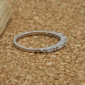 Brillante fascinante laboratorio crecido anillo de diamante 10K oro Baguette corte VVS2 IGI certificado Premium joyería regalo de boda mujeres - Product Image 3