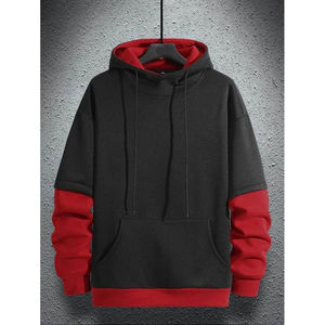 Oversize Full Zip Hoodie & <b>Sweatshirt</b> Set <b>Vintage</b> Wash Plus Size Printed Pattern for Men - Product Image 3