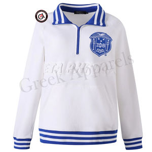 Sudadera con capucha de parafernalia bordada de hermandad de mujeres Zeta Phi Beta griega personalizada - Product Image 1