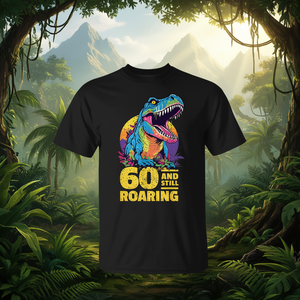 T-shirt pour le 60e anniversaire de T-Rex, design rugissant de dinosaure, pour les 60 ans - Product Image 3