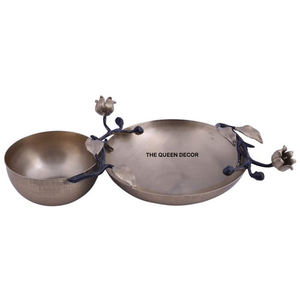 Juego de Cuencos para Servir Aperitivos y Salsas, Diseño Clásico Antiguo, Hecho a Mano en India, de Acero Inoxidable, Venta al por Mayor - Product Image 1