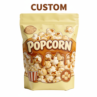 Sachet d'emballage alimentaire refermable à fermeture éclair, personnalisé en usine OEM, en PE Mylar de qualité alimentaire, pour pop-corn et snacks