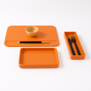 Minh Giang Craft Bulk Lacquer <b>Tray</b> Set Premium Handmade Wooden Serving <b>Trays</b> Stylish Housewarming Gift Modern Decorative - Product Image 5