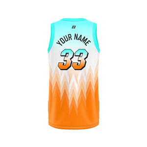 Maillots de basket-ball multicolores personnalisés, extensibles dans les quatre sens, débardeur, ensemble d'uniformes de sport, service personnalisé imprimé respirant - Product Image 2