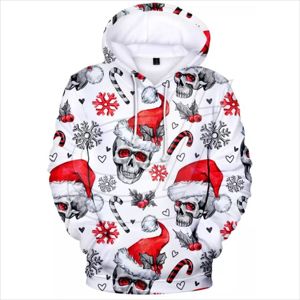 Custom Wholesale Sublimation 3D Printing Men Oversized <b>Christmas</b> Pullover Hoodie - Product Image 3