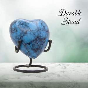 โกศบรรจุอัฐิทรงหัวใจเล็ก 50 มล. ลายหินอ่อนสีน้ำเงิน |   ผู้ผลิตโกศบรรจุอัฐิ - Product Image 2