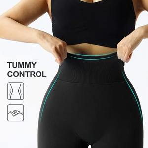Leggings ajustados sin costuras deportivos de cintura alta talla XL superventas para mujer servicios personalizados de talla grande ODM/OEM disponibles - Product Image 3