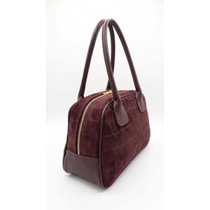 Bolso Estructurado en Gamuza Estampada Genuina y Cuero Dollaro - Hecho en Italia - Art. 26149 - Product Image 4
