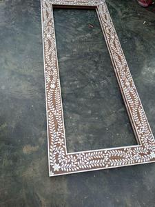 Espejo de pared de tamaño completo con incrustaciones de nácar modernas de la mejor calidad en caja de madera para uso decorativo de apartamento de hotel de lujo - Product Image 5