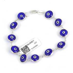 Bracelet tennis en argent sterling 925 avec motif œil porte-bonheur, nouvelle collection tendance - Product Image 1