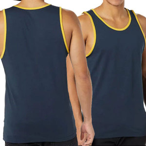 Camiseta sin mangas para hombre 2026, con aberturas anchas en los brazos, 100% algodón, chaleco de fitness transpirable, patrón liso informal, 160g, estampado por transferencia térmica - Product Image 3