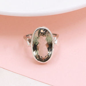 Acheter Bague en pierre précieuse améthyste verte naturelle de qualité supérieure en argent sterling massif 925 bijoux pour femmes faits à la main pour la vente en gros - Product Image 1