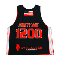 Maillots de lacrosse personnalisés réversibles sublimés pour hommes – 100 % polyester, respirants, durables, légers et confortables