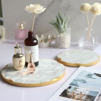 Ensemble de dessous de verre de vaisselle en incrustation de marbre durable fabriqué à la main élégant à la demande pour protéger les tables