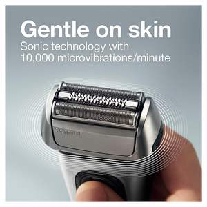 Rasoir électrique pour homme avec grille de rasage et tondeuse à barbe, étanche IPX7, pour le rasage du visage et le nettoyage/charge, idéal pour les camping-cars, couleur argent - Product Image 6