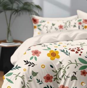 ชุดเครื่องนอนไมโครไฟเบอร์ทอ 3 ชิ้น ขนาดควีนไซส์ ลายเรขาคณิต ทนทานต่อการซีดจาง พร้อมปลอกหมอน - Product Image 5