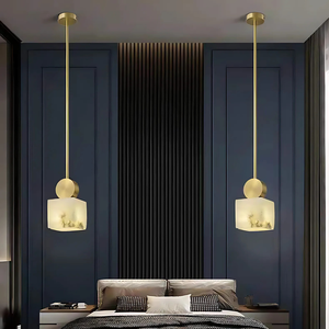 โคมไฟระย้าทองแดงหินอ่อนหรูหราทันสมัยแบบสเปนโคมไฟระย้าหินทองเหลืองจี้ระดับพรีเมี่ยมจากสิงคโปร์ - Product Image 3