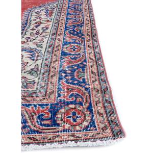 Tapis en laine noué à la main vintage, motif médaillon rouge et orange, grande surface 9x12 pour la décoration du salon, nom du produit Pae-2029 - Product Image 4