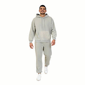 Wholesale Custom Logo Blank Pullover Tracksuits Sportswear <b>Oversize</b> Acid Wash Two Piece <b>Jogger</b> Set Men's Tracksuit - Product Image 6