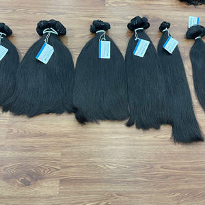 ผมต่อจากคนเวียดนามแบบดิบเครื่องต่อเส้นผมเป็นลอนตรงสีดำธรรมชาติ - Product Image 4