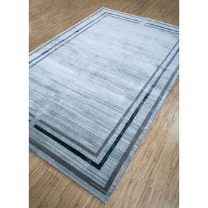 พรมลายทางอะซาเลีย ทำจากขนสัตว์และใยวิสโคส ถักด้วยมือ สีเทาและสีดำ สำหรับใช้ในบ้าน รุ่น Aiwv-13006 - Product Image 2