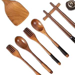 Juego de cena de 5 piezas de bambú natural sostenible personalizable al por mayor Polaris Agri colección de utensilios de cocina - Product Image 1