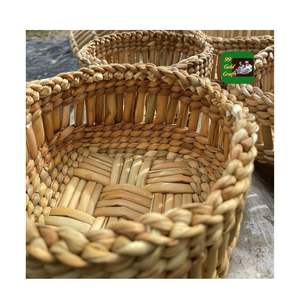 PANIER DE HYACINTHE D'EAU VINTAGE PANIER DE STOCKAGE DES ALIMENTS PANIER DE MER FORME RONDE PANIER ROND AVEC SERVIETTE PRIX DIRECT D'USINE - Product Image 4