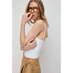 Blusa Casual Elástica con Tirantes Finos y Logotipo Frontal - Product Image 5