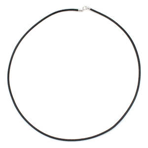 Collana in Argento Sterling con Cordino in Pelle Intrecciata, Gioielli alla Moda con Perline - Product Image 1