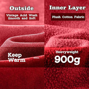 Sudaderas con capucha de gran tamaño para hombre, Sudadera con capucha de mezcla de algodón con lavado ácido, sudaderas con capucha de peso pesado, ropa de calle para hombre - Product Image 6