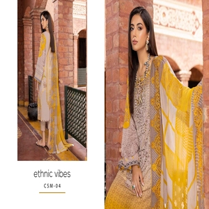 Vestidos de lujo de la marca Charizma con bordado suizo y de gasa, dupatta, ropa india y paquistaní, venta al por mayor - Product Image 3
