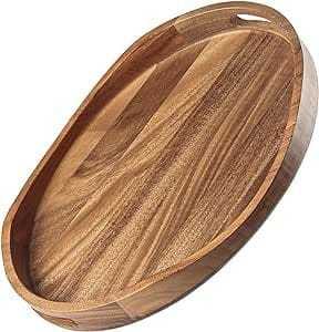 Plateau de service rectangulaire en bambou de haute qualité avec poignée pour la maison et l'hôtellerie, artisanat indien Khadim, économique - Product Image 3