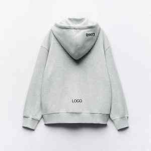 Wholesale 2026 Spring Collection Custom for Puff Print Graphic Full Zip <b>Hoodie</b> Casual Oversize Zipper Hooded Jacket for Women - Product Image 2