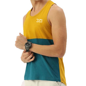 Débardeurs pour hommes très exigeants combinaison de couleur personnalisée col rond solide vêtements de Fitness gilet sans manches grande taille maillots en vente - Product Image 4