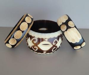 Horn Bone Buffalo Bone Wide Bangle <b>Bracelet</b> Handcrafted Indian Traditional Style Vintage Look Fashion Jewelry - Product Image 5