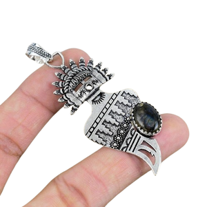 Boho Style Classique Pendentif Bijoux Pour Femmes Bijoux En Argent 925 Sterling Argent Labradorite Pierre Précieuse À La Main Pendentif Cadeau Pour - Product Image 1