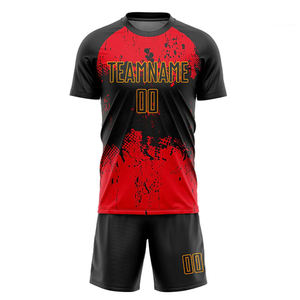 ชุดเสื้อฟุตบอลสำหรับผู้ชายชุดเครื่องแบบผ้าโพลีเอสเตอร์100% พิมพ์ซับลิเมชันน้ำหนักเบาแห้งเร็วทุกฤดูกาลออกแบบได้ตามต้องการ - Product Image 4