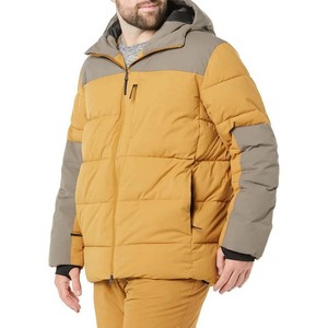 Veste matelassée en toile pour homme, best-seller de l'hiver, avec fermeture éclair et capuche, service OEM, logo personnalisé, imperméable, respirante, polyester/nylon - Product Image 4