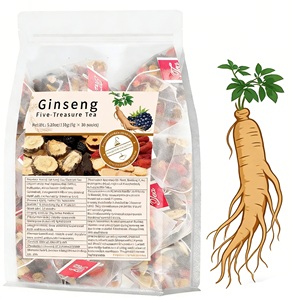 Livraison Rapide Marque Privée OEM Thé aux Cinq Trésors Naturel à Base de Plantes pour la Santé Rénale Masculine et l'Énergie avec Ginseng et Poudre de Maca - Product Image 1