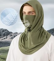Masque d'été de protection solaire Cagoule monobloc en soie glacée respirante pour la conduite à vélo, les sports de plein air, la pêche, la randonnée
